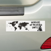 werknemers van de Bumpersticker van de wereld vere (Op auto)