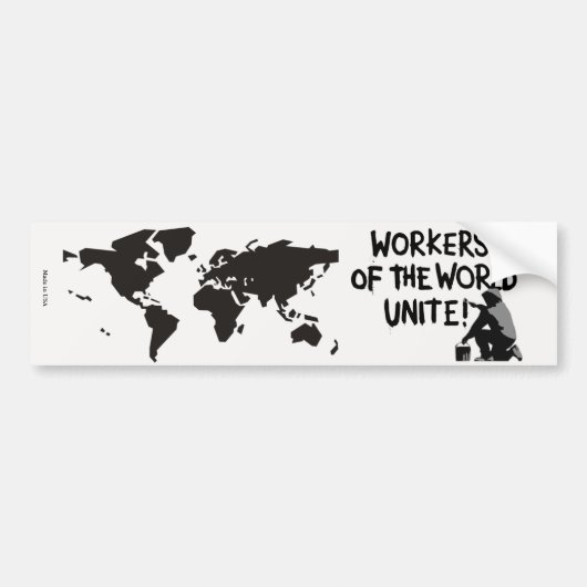 werknemers van de Bumpersticker van de wereld vere (Voorkant)