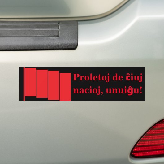 WERKNEMERS VAN DE WERELD, EENHEID! BUMPERSTICKER (Op auto)