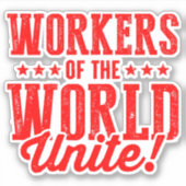 Werknemers van de WereldUNITE! Sticker (Voorkant)
