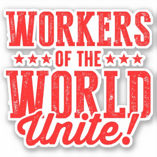 Werknemers van de WereldUNITE! Sticker (Voorkant)