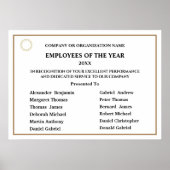 Werknemers van het jaar Business Logo Awards Poster (Voorkant)