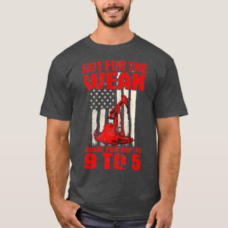Werknemers van olievelden geven olierijg rughhals  t-shirt