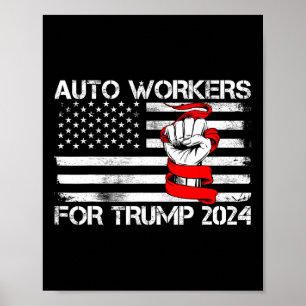 Werknemers voor Trump 2024 Mannen Vrouwen Poster