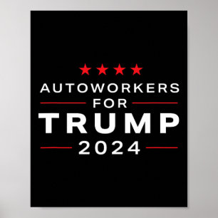 Werknemers voor Trump 2024 - Trump Union Design Poster