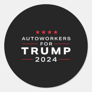 Werknemers voor Trump 2024 - Trump Union Design Ronde Sticker
