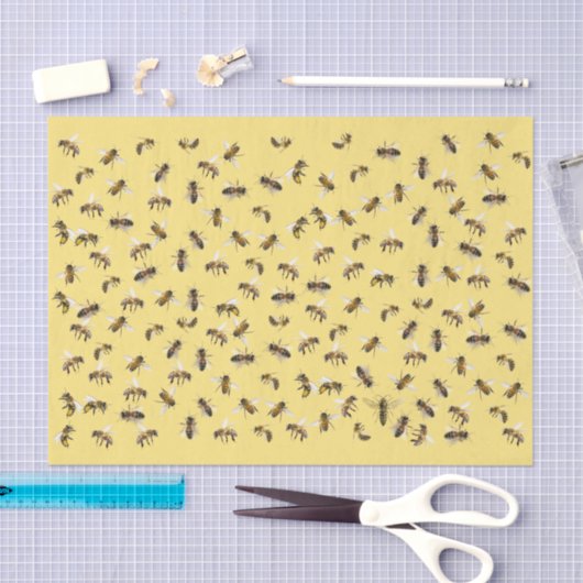 Werknemersbijen en piranaire omslag en ontbinding  tissuepapier (Craft)