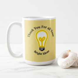 Werknemerserkenning Bright Light Bulb Dank u wel Koffiemok