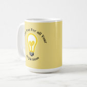 Werknemerserkenning Bright Light Bulb Dank u wel Koffiemok (Voorkant links)