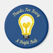 Werknemerserkenning Bright Light Bulb Dank u wel Magneet (Voorkant)