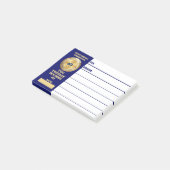 Werknemerserkenning je gouden medaille-onderscheid post-it® notes (Schuin)