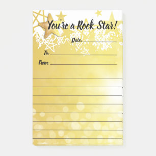 Werknemerserkenning na toekenning rockster post-it® notes