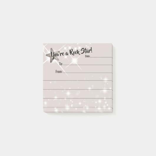 Werknemerserkenning na toekenning rockster post-it® notes (Voorkant)