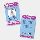 Werknemersfoto Bar Code Logo Medische Verpleegster Badge (Voor- en achterkant)