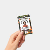 Werknemersfoto Bar Code Logo Naam Bloemen Badge (Handheld)