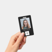 Werknemersfoto ID Logo QR Code Badge (Handheld)