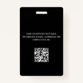 Werknemersfoto ID Logo QR Code Badge (Achterkant)