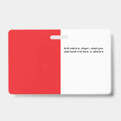 Werknemersfoto, Logo, Beroep, QR-code, Naam ID Badge (Achterkant)