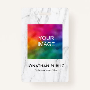 Werknemersfoto Logo Naam en titel Modern ID Badge