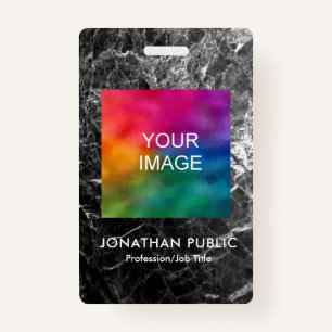Werknemersfoto Logo Naam en titel Modern ID Badge
