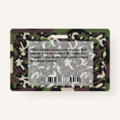 Werknemersfoto Logo streepjescode Business Custom Badge (Achterkant)