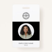 Werknemersfoto, Logo, streepjescode, naam-id Badge (Voorkant)