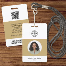 Werknemersfoto, Logo, streepjescode, naam-id