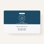 Werknemersfoto Naam Bedrijf logo Barcode Beveiligi Badge (Achterkant)