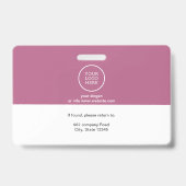 Werknemersfoto Naam Bedrijf logo Barcode Beveiligi Badge (Achterkant)