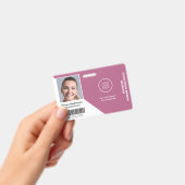 Werknemersfoto Naam Bedrijf logo Barcode Beveiligi Badge (Handheld)