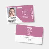 Werknemersfoto Naam Bedrijf logo Barcode Beveiligi Badge (Voor- en achterkant)