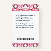 Werknemersfoto Naam Streepjescode Logo ID Badge (Achterkant)