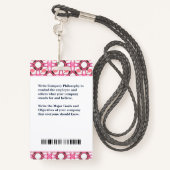 Werknemersfoto Naam Streepjescode Logo ID Badge (Achterkant met draagriem)