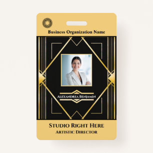 Werknemersfoto Naam Streepjescode Logo ID Kaart Ba Badge