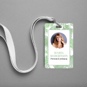 Werknemersfoto QR-code palmbomen Badge