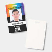 Werknemersfoto - Regenboog Badge (Voor- en achterkant)