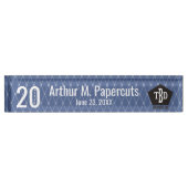 Werknemersmijlpaal 20 jaar naamplaat naambordje (Voorkant)