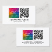 Werknemersnaam en titel QR-code Bedrijf Logo hier Contactkaartje (Voorkant / Achterkant)