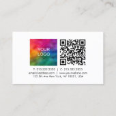 Werknemersnaam en titel QR-code Bedrijf Logo hier Contactkaartje (Achterkant)