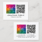 Werknemersnaam en titel QR-code Bedrijf Logo hier Contactkaartje (Voorkant / Achterkant)