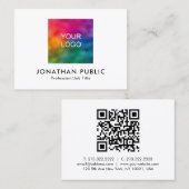 Werknemersnaam en titel QR-code Bedrijf Logo hier Contactkaartje (Voorkant / Achterkant)