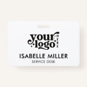 Werknemersnaam Personeel ID Minimalistisch Bedrijf Badge (Voorkant)