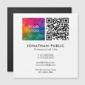 Werknemersnaam QR Code Bedrijf Logo Sjabloon (Voorkant / Achterkant)