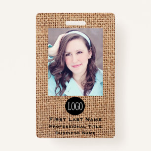 Werknemersnaam Tags ID Burlap Label Badge Kraft