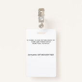 Werknemersnaam Tags ID Label Badge White (Achterkant met clip)