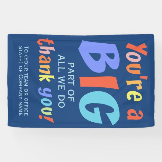 Werknemersteam Dank u Bedrijf Spandoek (Horizontaal)