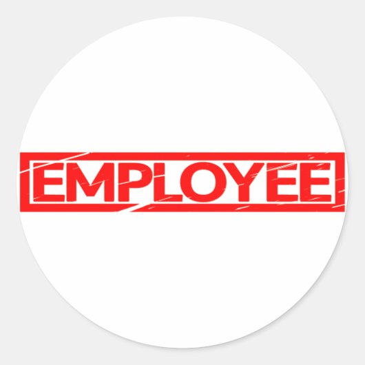 Werknemerstempel Ronde Sticker (Voorkant)