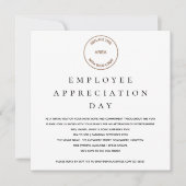 Werknemerswaardering Dag Bedrijfs Logo Kaart (Voorkant)