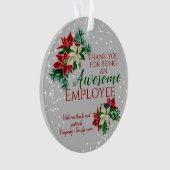 Werknemerswaardering Festive Floral Poinsettia Ornament (voorkant)