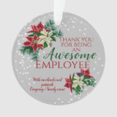 Werknemerswaardering Festive Floral Poinsettia Ornament (voorkant)